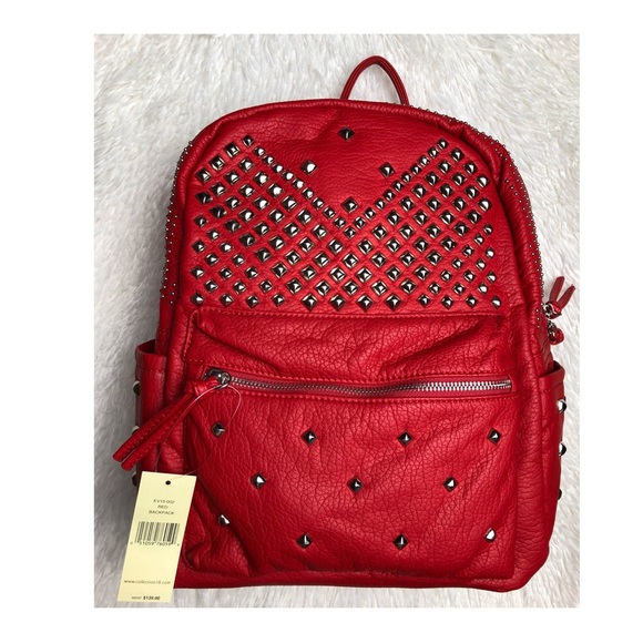 red studded bag